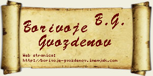 Borivoje Gvozdenov vizit kartica